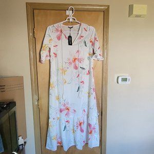 Noracora Maxi Dress Size M Floral Half Sleeve